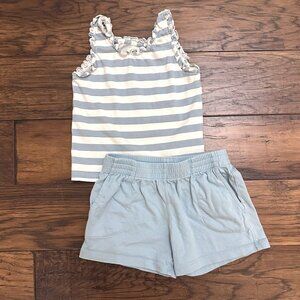 Coop Kids by Pink Chicken Dusty Blue Stripe Tank Set 2Y